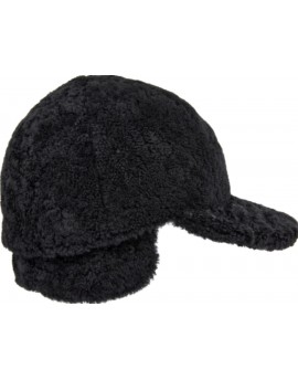 Futrzana czapka Paula- czarny