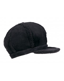 Skórzana czapka Pori- czarny